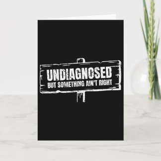 Tarjeta No diagnosticado pero algo no está bien divertido 