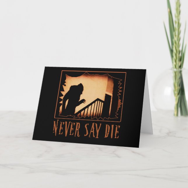 Tarjeta No digas nunca camisetas de Nosferatu de Halloween (Anverso)