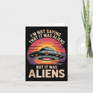 Tarjeta No Digo Que Sus Extranjeros, Pero Es Retro Ufo Sun
