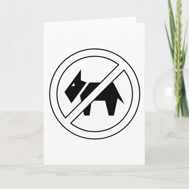 Tarjeta No Dogs Allowed Bold Black and White Symbol (Subido por el creador)