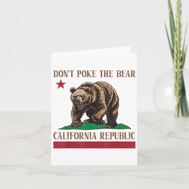 Tarjeta No echen la camiseta de la república de Bear Calif (Anverso)