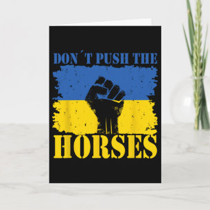 Tarjeta No Empuje a los Caballos - Cita Divertida de Meme 