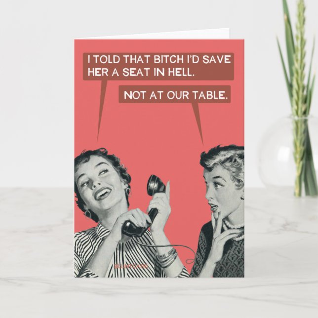 Tarjeta No en nuestra mesa... (Anverso)