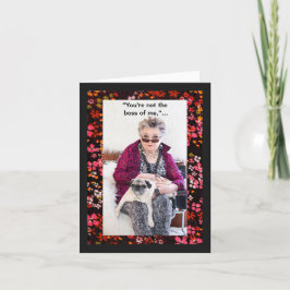 Tarjeta No eres el jefe de mí.