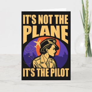 Tarjeta No Es El Avión Es La Piloto Mujer Piloto Aire