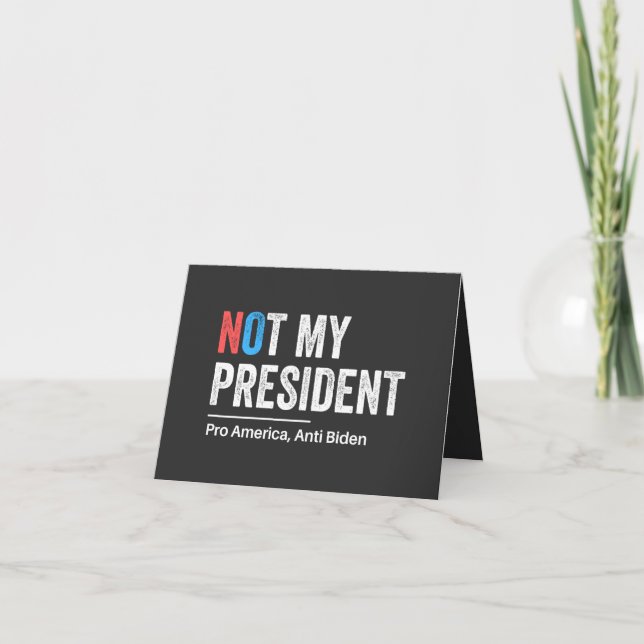 Tarjeta No es mi presidente (Anverso)