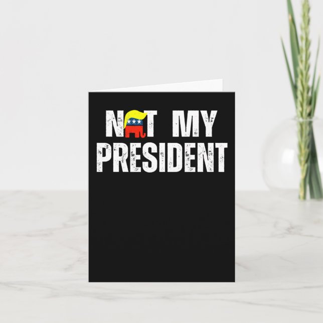 Tarjeta No es mi presidente Trump 2025 (Anverso)