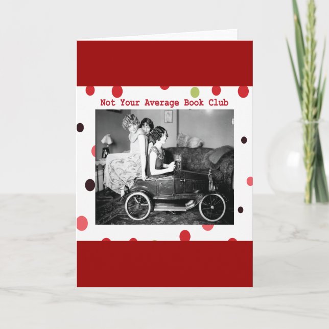 Tarjeta No es tu club de lectura promedio (Anverso)