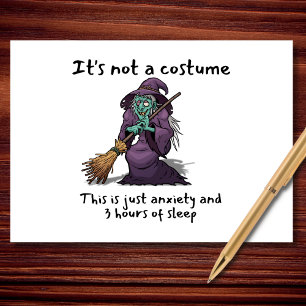 Tarjeta No Es Un Disfraz Divertida Bruja Halloween