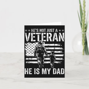 Tarjeta No es un padre veterano Día del padre patriótico
