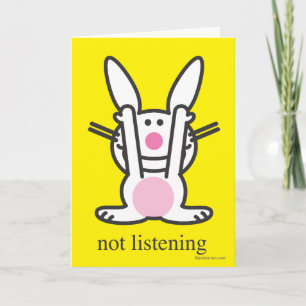 Tarjeta No escuchar