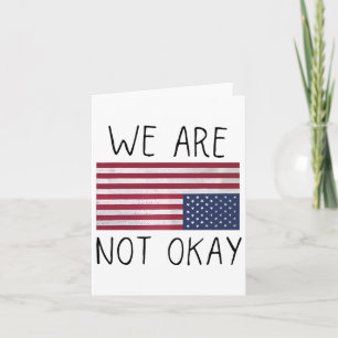 Tarjeta No Estamos De Acuerdo Bandera Estadounidense Al Re