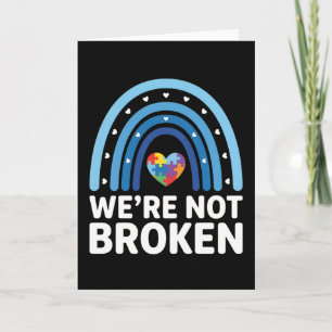 Tarjeta No Estamos Rotos Corazón de Arcoíris de Conciencia