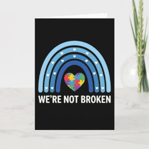 Tarjeta No Estamos Rotos Corazón de Lluvia de Colores de C