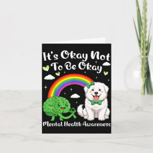 Tarjeta No estar bien conciencia sobre salud mental grande