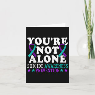 Tarjeta No estás sola en la depresión, prevención del suic