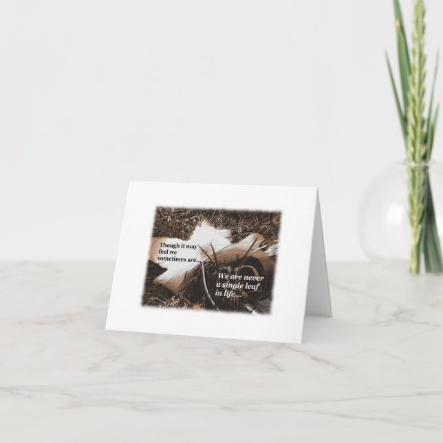 Tarjeta No estás solo, consigue una buena carta (Anverso)