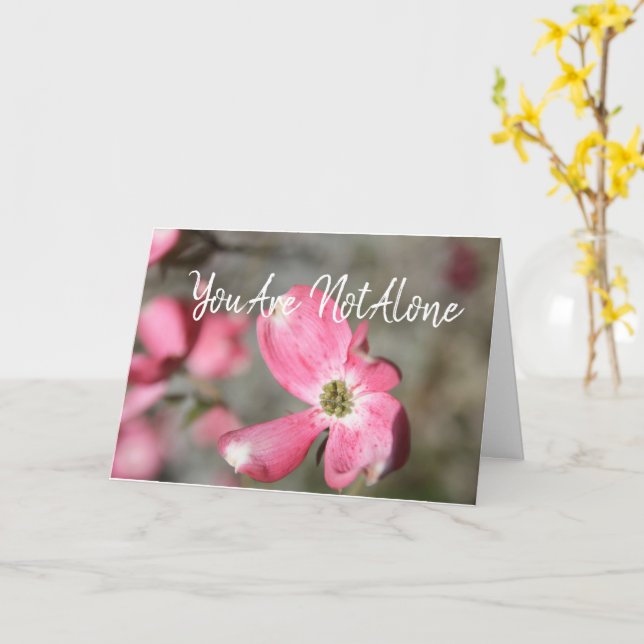 Tarjeta No estás solo - Estamos aquí para ayudar (flor amarilla)