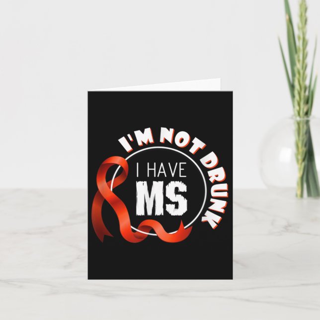 Tarjeta No Estoy Borracho Tengo Señora Esclerosis Múltiple (Anverso)