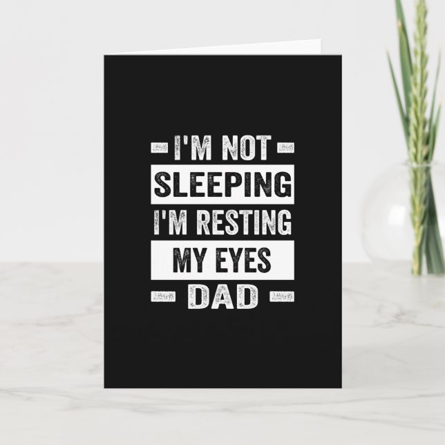 Tarjeta No estoy durmiendo estoy descansando los ojos - pa (Anverso)
