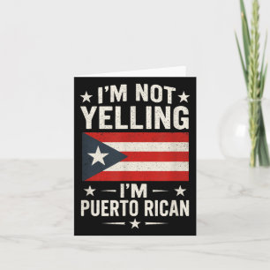 Tarjeta No estoy gritando - Cita graciosa puertorriqueña