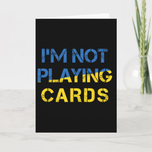 Tarjeta No Estoy Jugando Cartas - Paz Para Ucrania Bandera