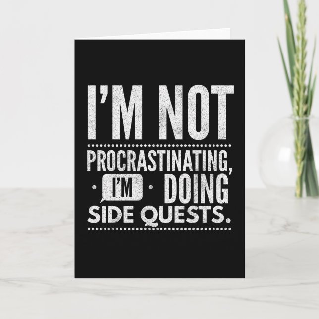 Tarjeta No Estoy Procrastinando Las Misiones Secundarias (Anverso)