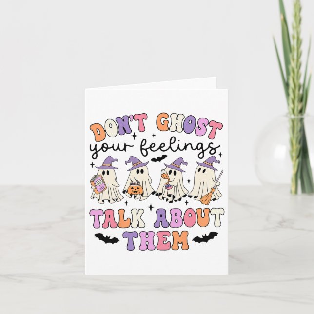 Tarjeta No fantasees tus sentimientos, habla de ellos cons (Anverso)