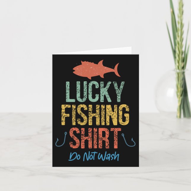 Tarjeta No fue divertido el Camisas de Pesca Lucky Retro V (Anverso)
