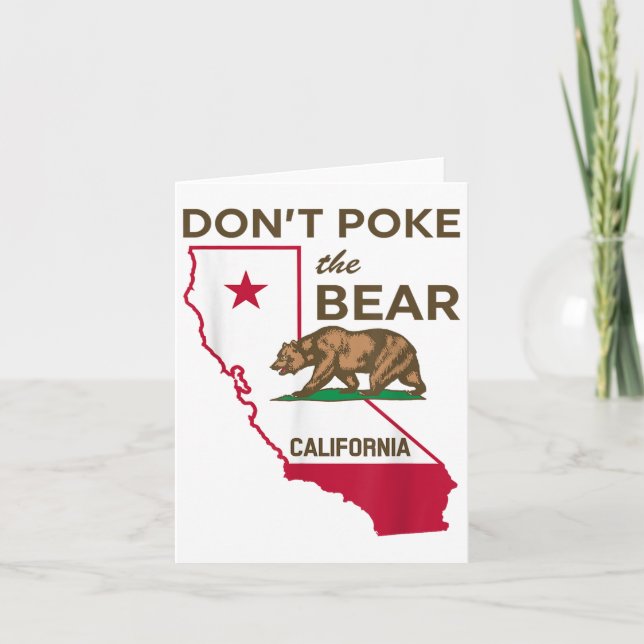 Tarjeta No golpeen a la república de Bear California (Anverso)