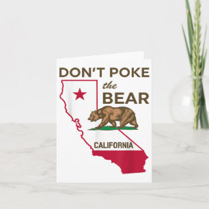 Tarjeta No golpeen a la república de Bear California