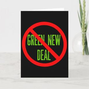Tarjeta No Green New Deal Anti Liberal Pro Trump Republica