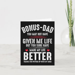 Tarjeta No haberme dado la vida hizo mi vida mejor