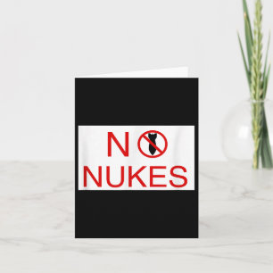 Tarjeta No hay armas nucleares, por favor, contra la toma