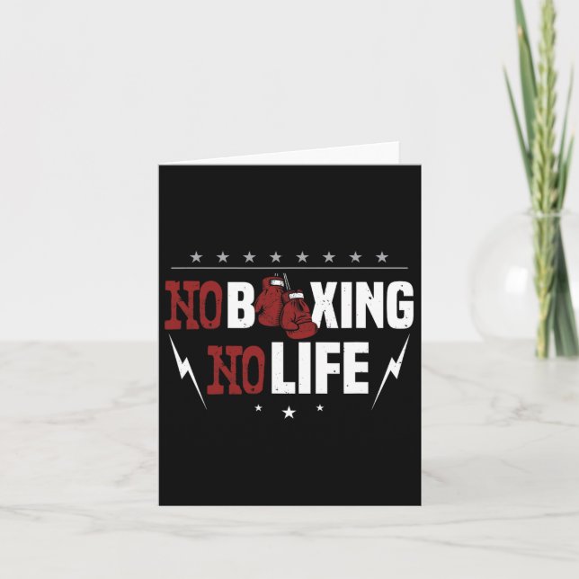Tarjeta No Hay Boxeo Ni Vida Para Un Boxeador (Anverso)