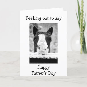 TARJETA NO HAY CABALLO ALREDEDOR DEL "FELIZ DÍA DEL PADRE"