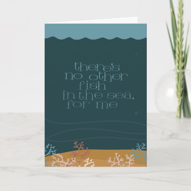 Tarjeta No hay carta de amor/aniversario de pescado en el  (Anverso)