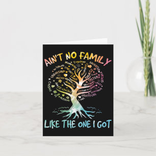 Tarjeta No hay familia como la que tengo familia de tintes