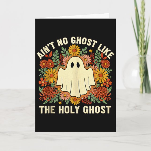 Tarjeta No Hay Fantasma Como El Espíritu Santo Hallow Cris (Anverso)