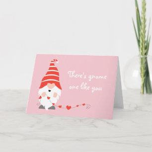 Tarjeta No Hay Gnomo Como Tú Rosa Rojo