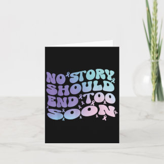 Tarjeta No hay historia que terminar muy pronto con la con