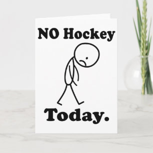 Tarjeta No Hay Hockey Hoy, Divertido Para Amantes del Hock