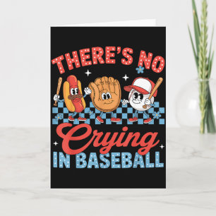 Tarjeta No Hay Llanto En El Béisbol Divertido Día De Juego