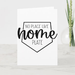 Tarjeta No Hay Lugar Como Home Plate Béisbol Softbol Mamá