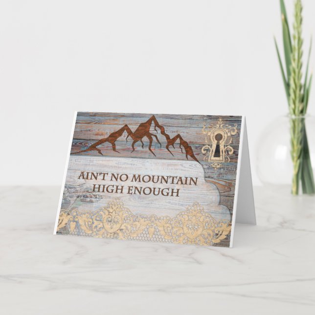 Tarjeta No hay montañas lo suficientemente altas (Anverso)