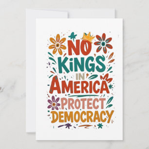 Tarjeta No Hay Rey En América Democracia Americana