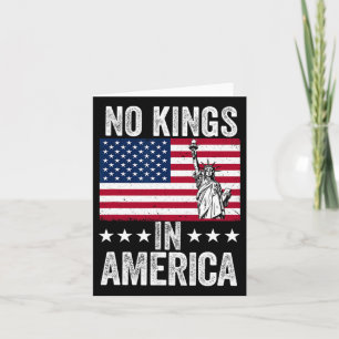 Tarjeta No hay reyes en la bandera de Estados Unidos prote