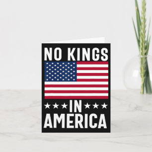 Tarjeta No hay reyes en la bandera de Estados Unidos prote