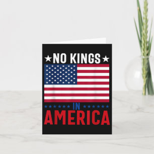 Tarjeta No hay reyes en la bandera de Estados Unidos prote