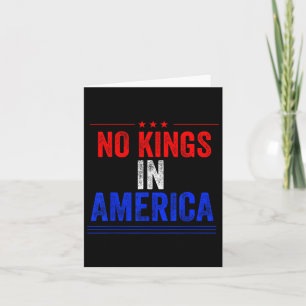 Tarjeta No hay reyes en la bandera de Estados Unidos prote